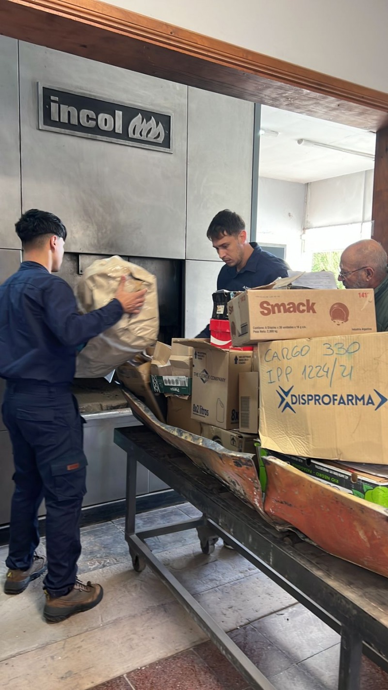 Se realiz� otra quema de droga en Olavarr�a